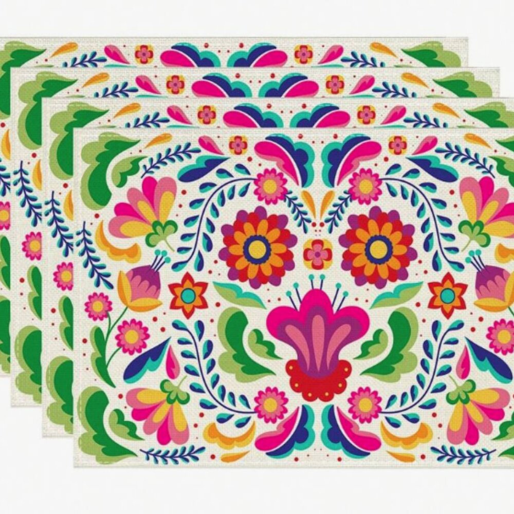 Apcs Mexican Festive‎ Placemat Set (12 X 18 Inches) NWT